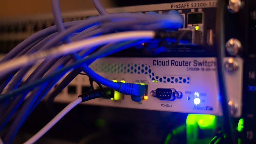 Close-up of network wires representing complex enterprise agent connectivity