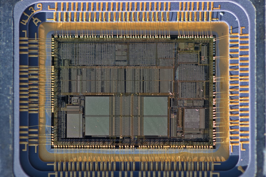 Närbild av ett datorprocessorchip