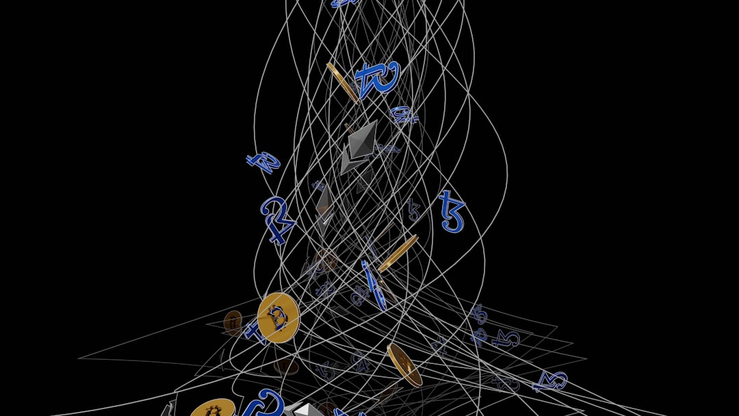 Abstract 3D visualization representing interconnected AI feedback systems