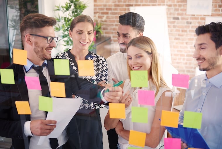 Kanban styrelse för att hantera arbetsflödet och öka effektiviteten